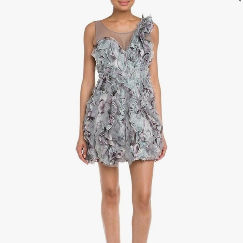 BCBGMAXAZRIA Eva Ruffled Petal Dress